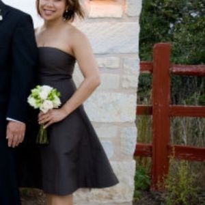 J. Crew silk strapless bridesmaid dress